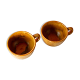 2 tasses en grès Henriot Quimper HB