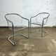 Vintage chrome wire chairs