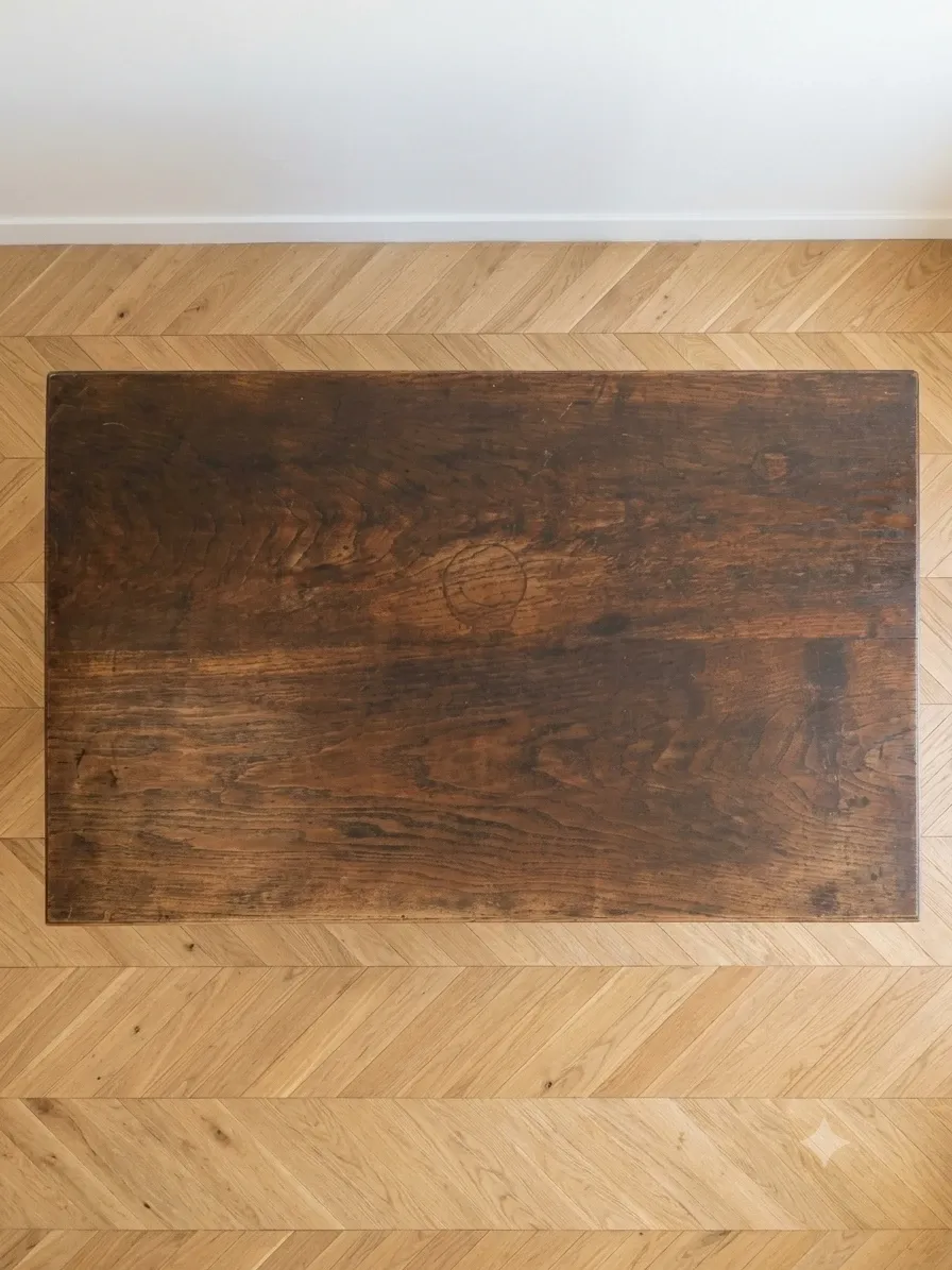 Vintage solid oak desk Retro Wood