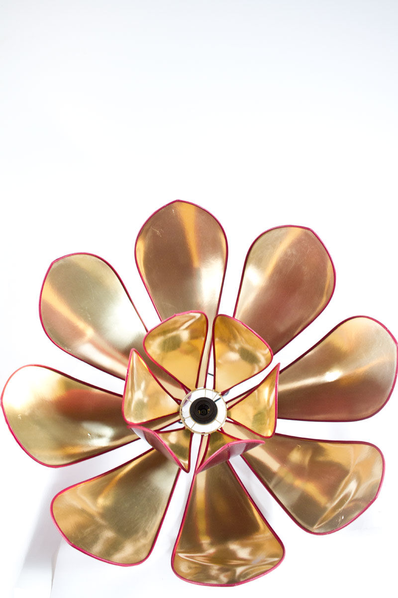 Large double corolla lotus hanging lamp