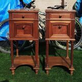 2 solid wood bedside tables