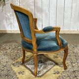 Louis XV style cabriolet armchair in beech wood