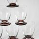 Lot de 6 verres à vin à pieds Violets, 1960