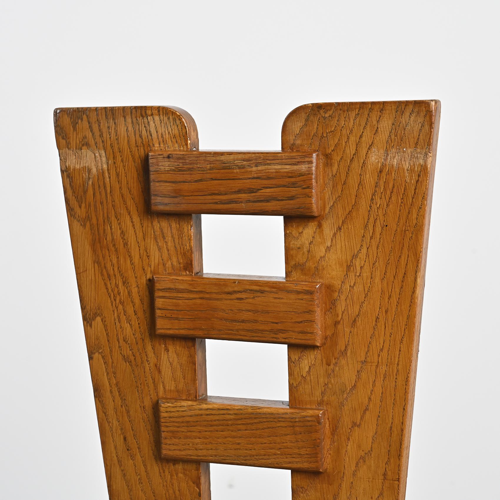 Ensemble de six chaises en chêne par Henry Jacques Le Même, France vers 1940