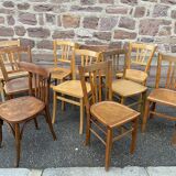 Set of vintage mismatched bistro chairs