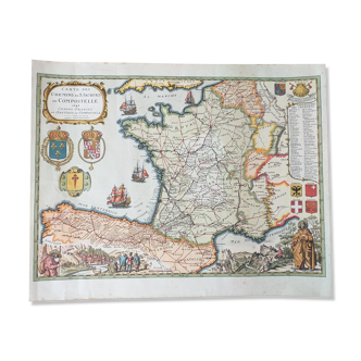 Map of the paths of Santiago de Compostela 1648