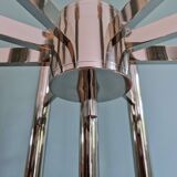 Large Space Age chandelier in chromed metal, design G. Sciolari, Boulanger, 1970