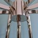Large Space Age chandelier in chromed metal, design G. Sciolari, Boulanger, 1970