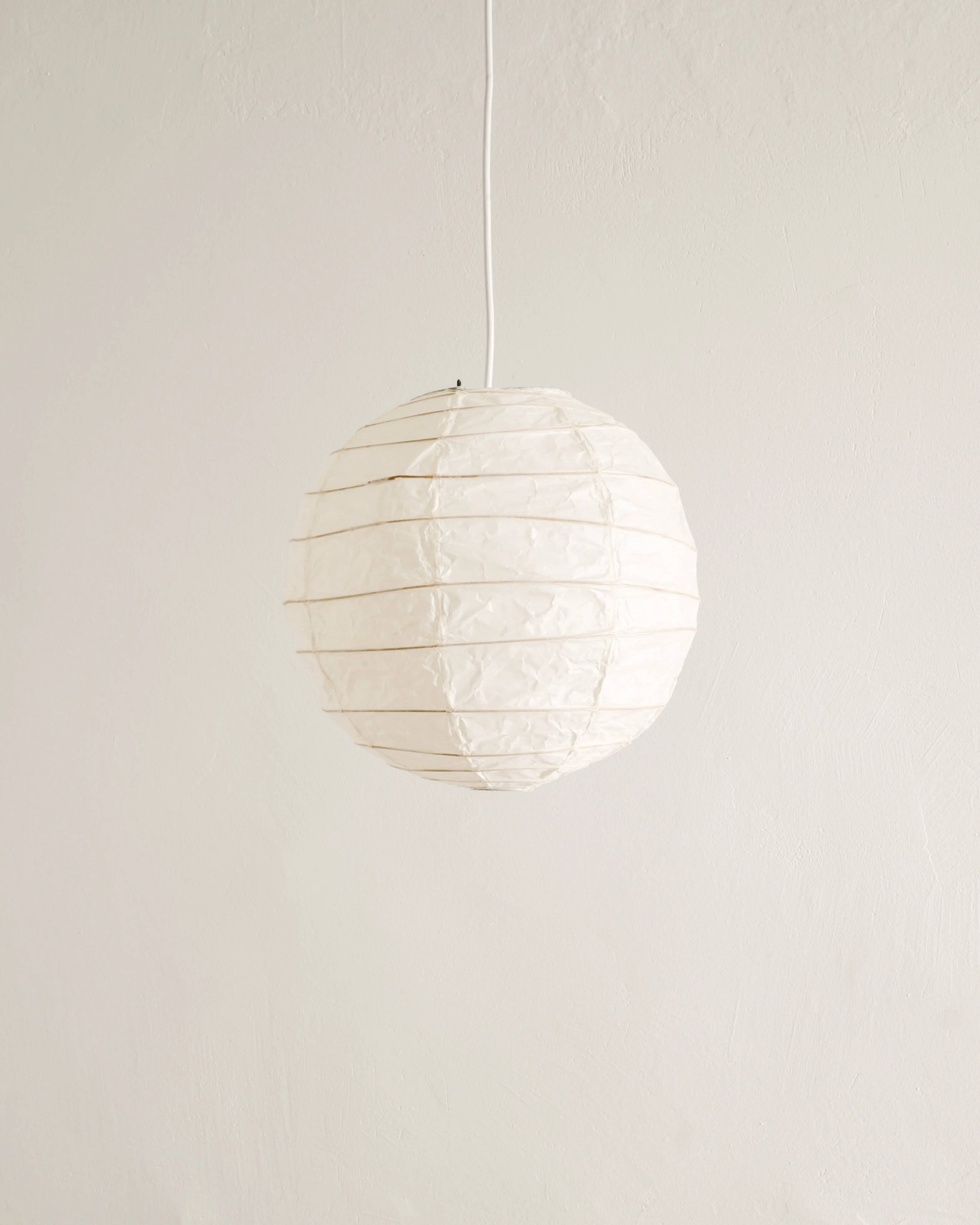 Vintage Mid Century "30D" Paper Ceiling Pendant Lamp by Isamu Noguchi