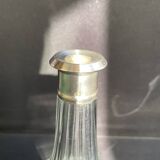 Carafe à liqueur cristal taillé et argent poinçonné Tête de Minerve