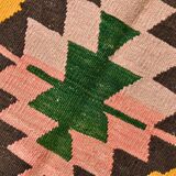 Tapis Kilim tribal tissé à la main 5x7, 155x232Cm