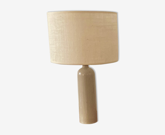 Lampe grès et jute