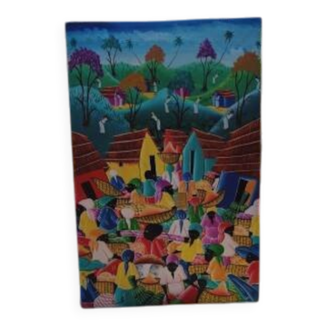 Oil painting on Haitian canvas