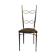 Chaise design en métal doré