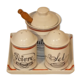 Auteuil porcelain condiment service - Bistrot line by Lobjoy