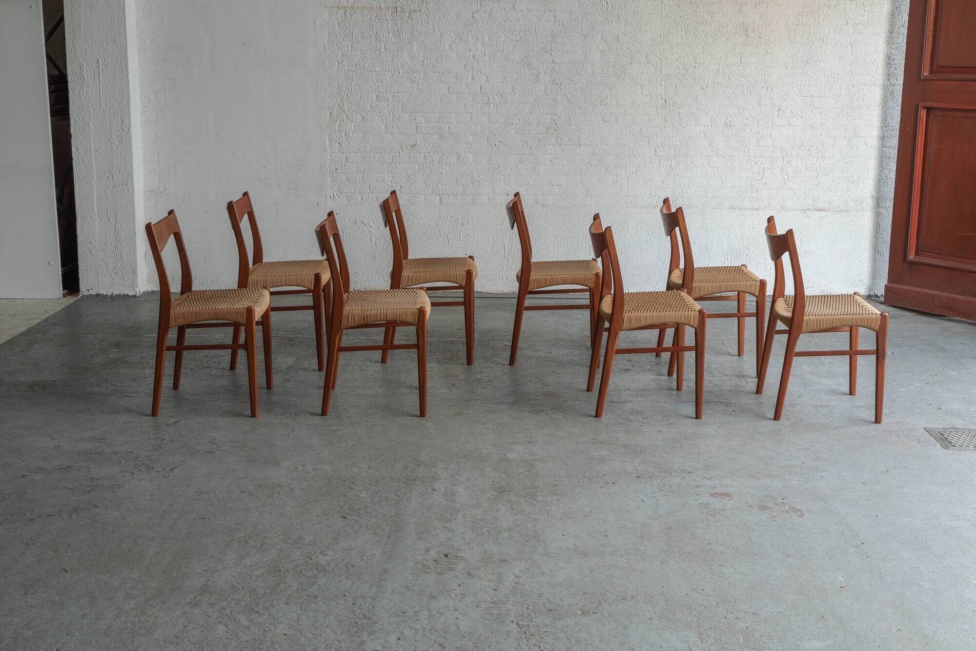 Set of 8 'GS61' dining chairs by Arne Wahl Iversen