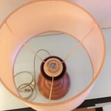 Turned wood lamp vintage 60s-70s