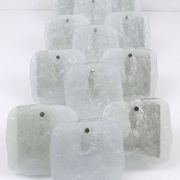 Up to 4 modern wall sconces Kalmar Vienna with frosted glass panels from the 1960s.