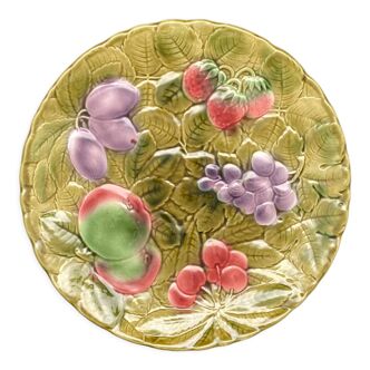 Serving and presentation dish Sarreguemines motifs Fruits