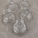 5 bougeoirs en verre en forme de fleurs vintage
