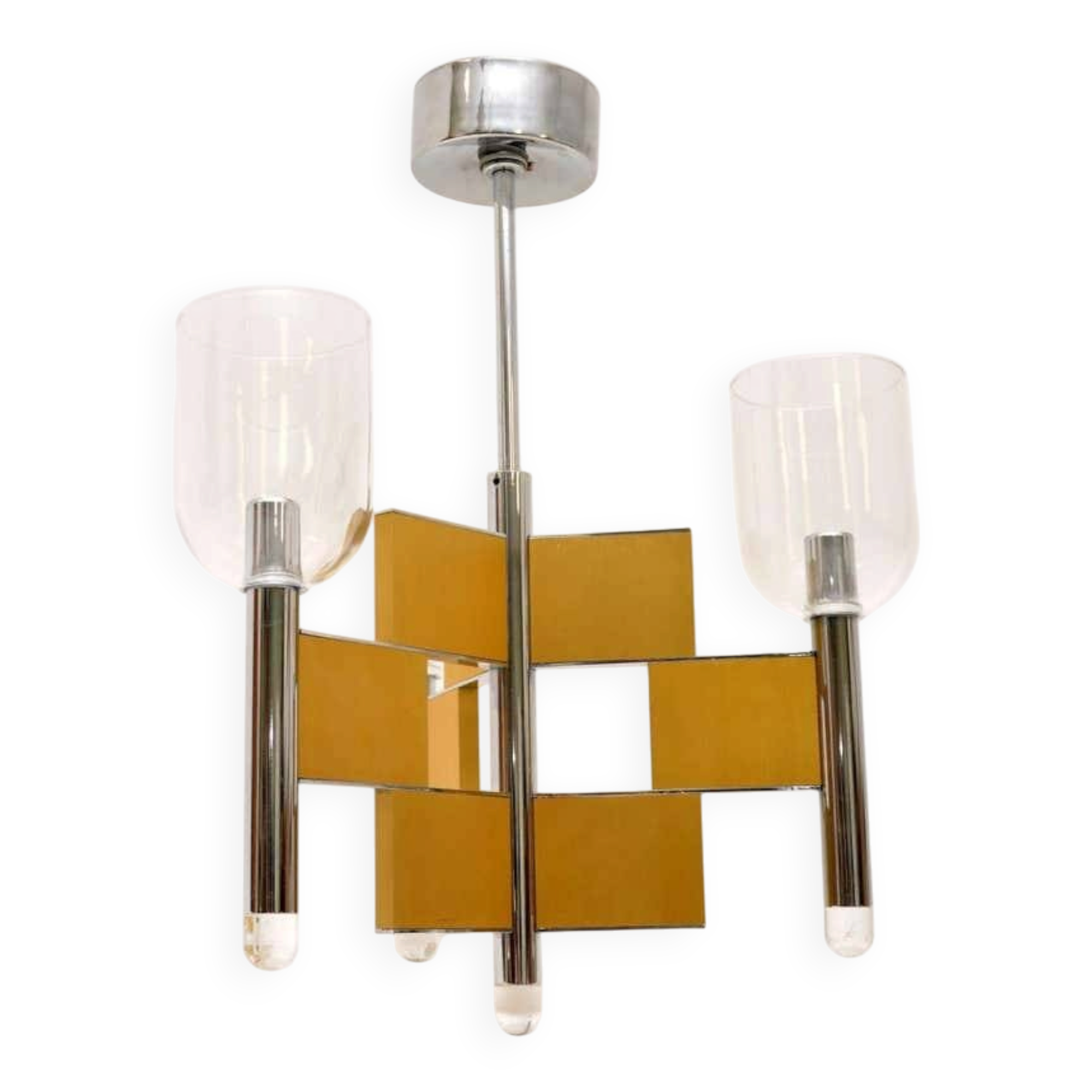 Suspension designed by Gaetano Sciolari, made in Italy. 1970