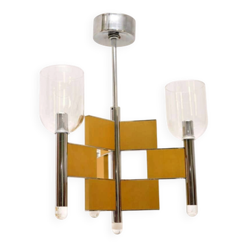 Suspension designed by Gaetano Sciolari, made in Italy. 1970