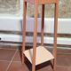 Sellette porte-plante bois et terracotta 2 niveaux