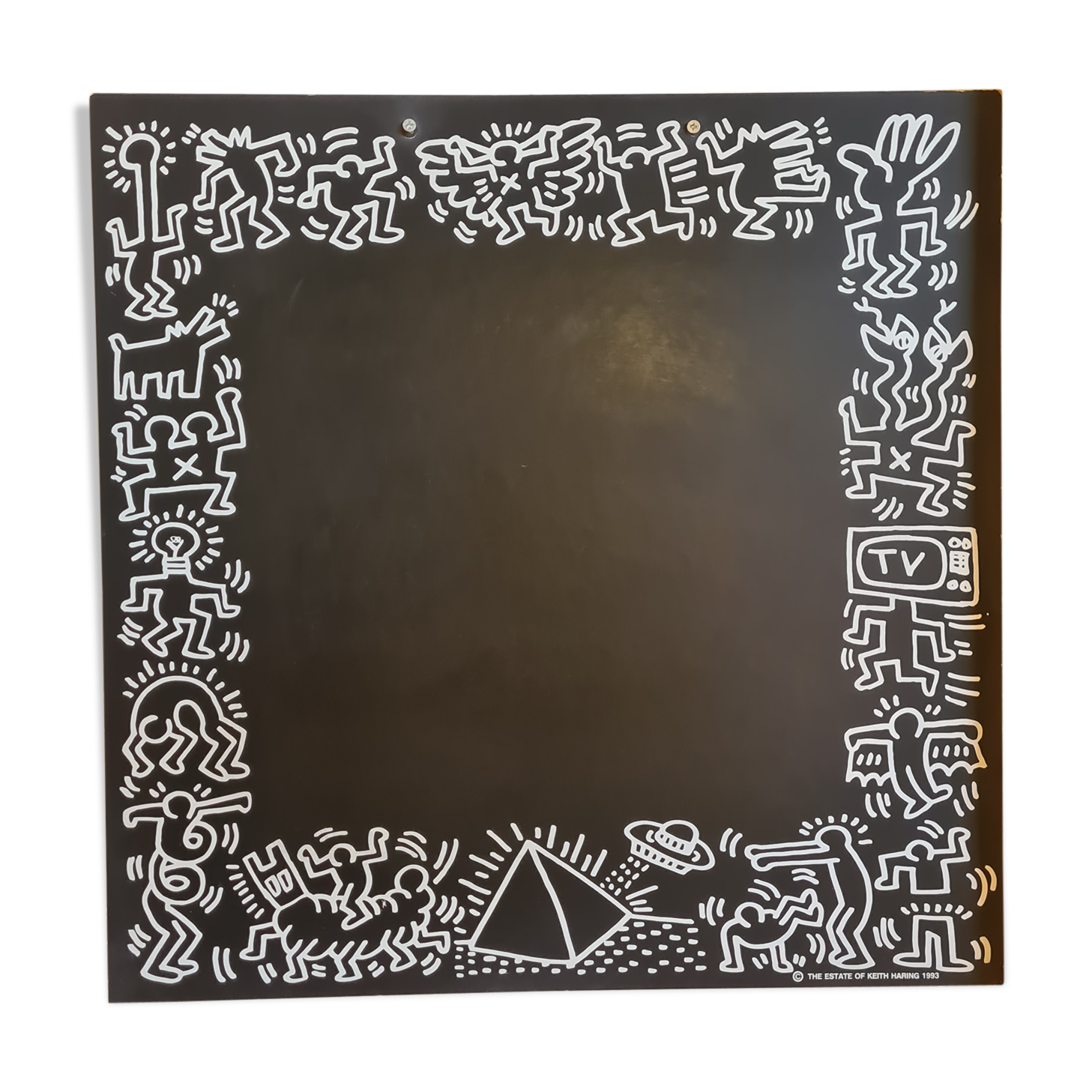 Slate painting Keith Haring "the estate" 1983 Villac edition