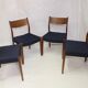 Set de 4 chaises en teck Cees Braakman pour Pastoe 1960.