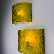 Pair of Carlo Nason for Mazzega Murano glass wall sconces, Italy circa 1970s