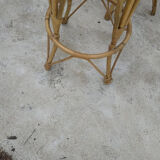 4 vintage rattan stools