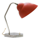 Lampe de table rouge des années 60 d'Inkop.