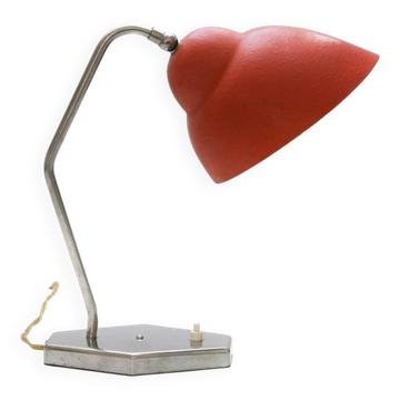 Lampe de table rouge des années 60 d'Inkop.