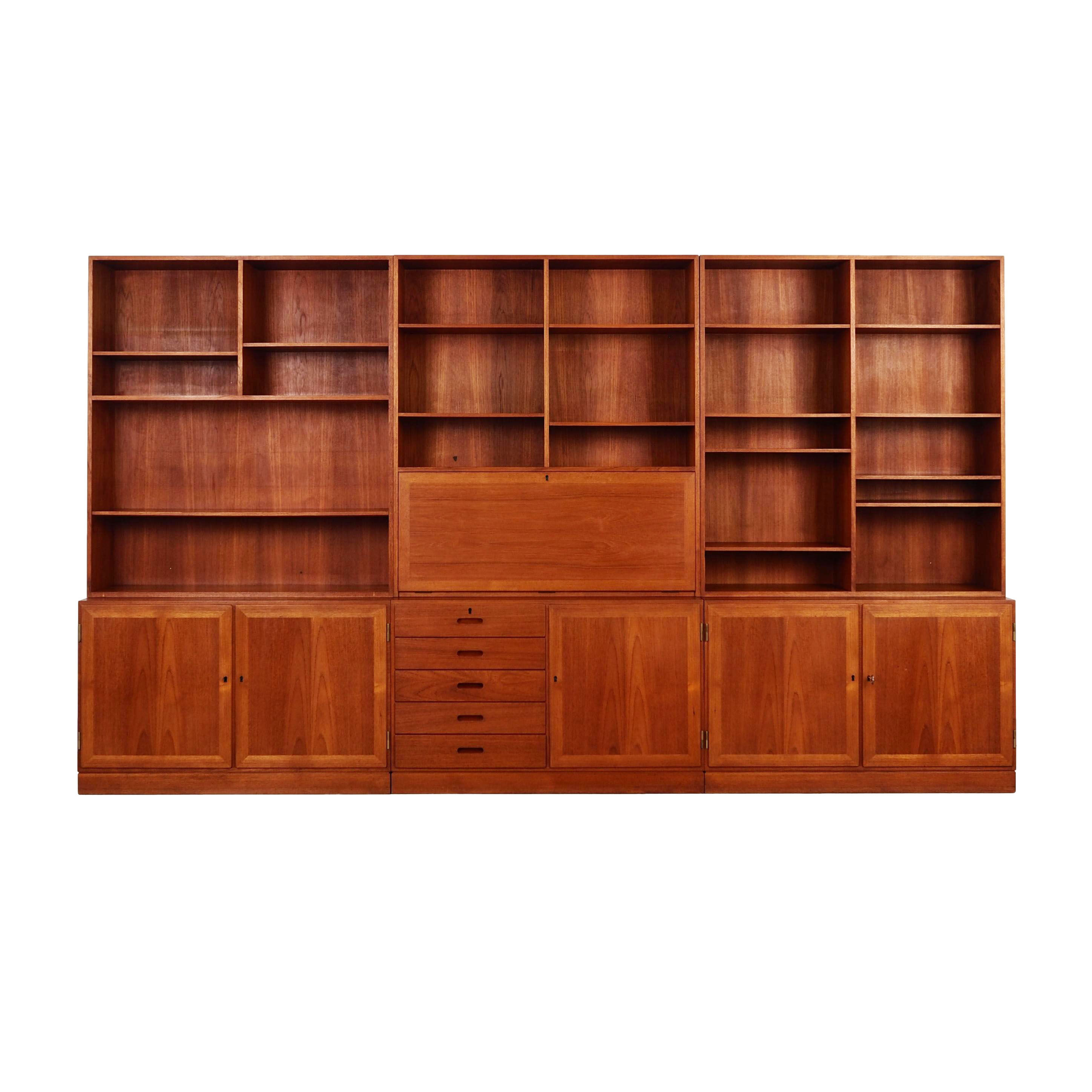 Set of teak bookcases, Danish design, 1970s, designer: Kai Winding