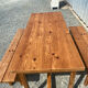 Table and benches by Pierre Begué
