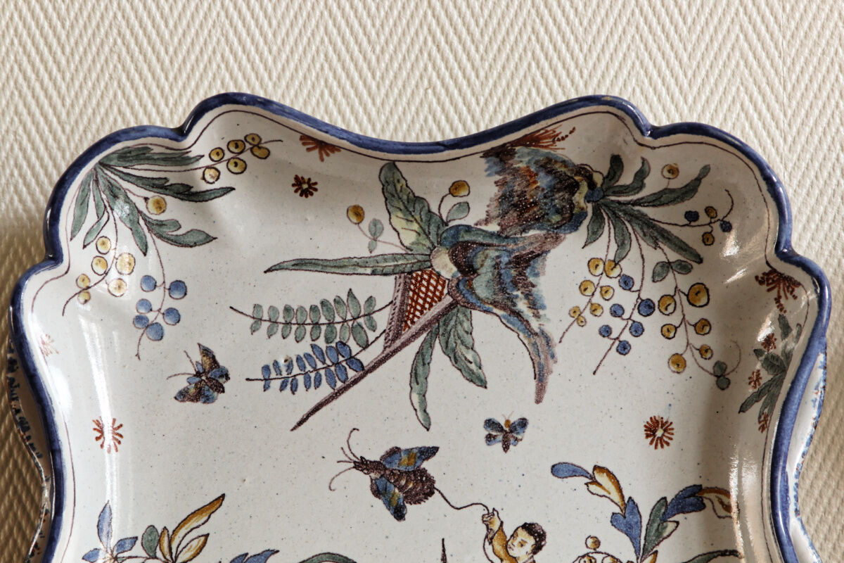 Pair of Nevers earthenware dishes