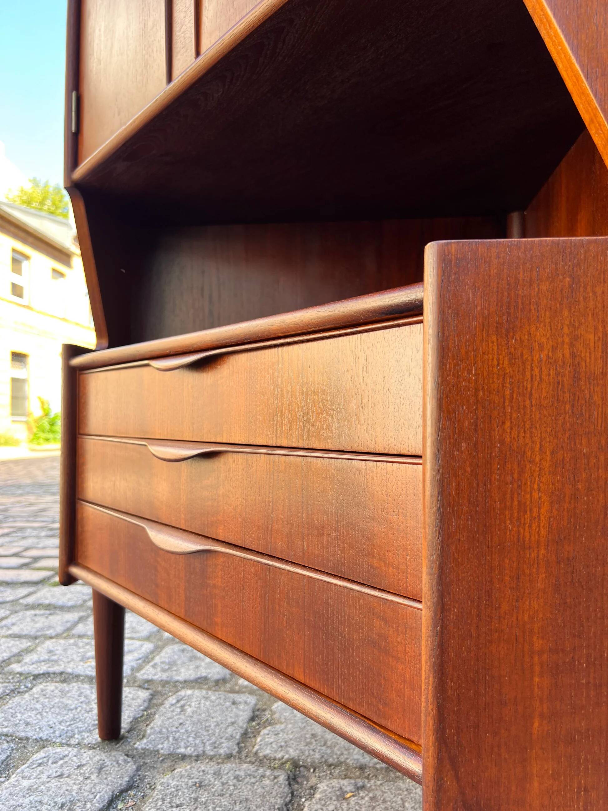 Teak Corner Cabinet by Omann Jun