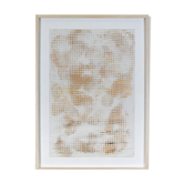 Tableau à l'huile sur papier "cage dorée 1" -