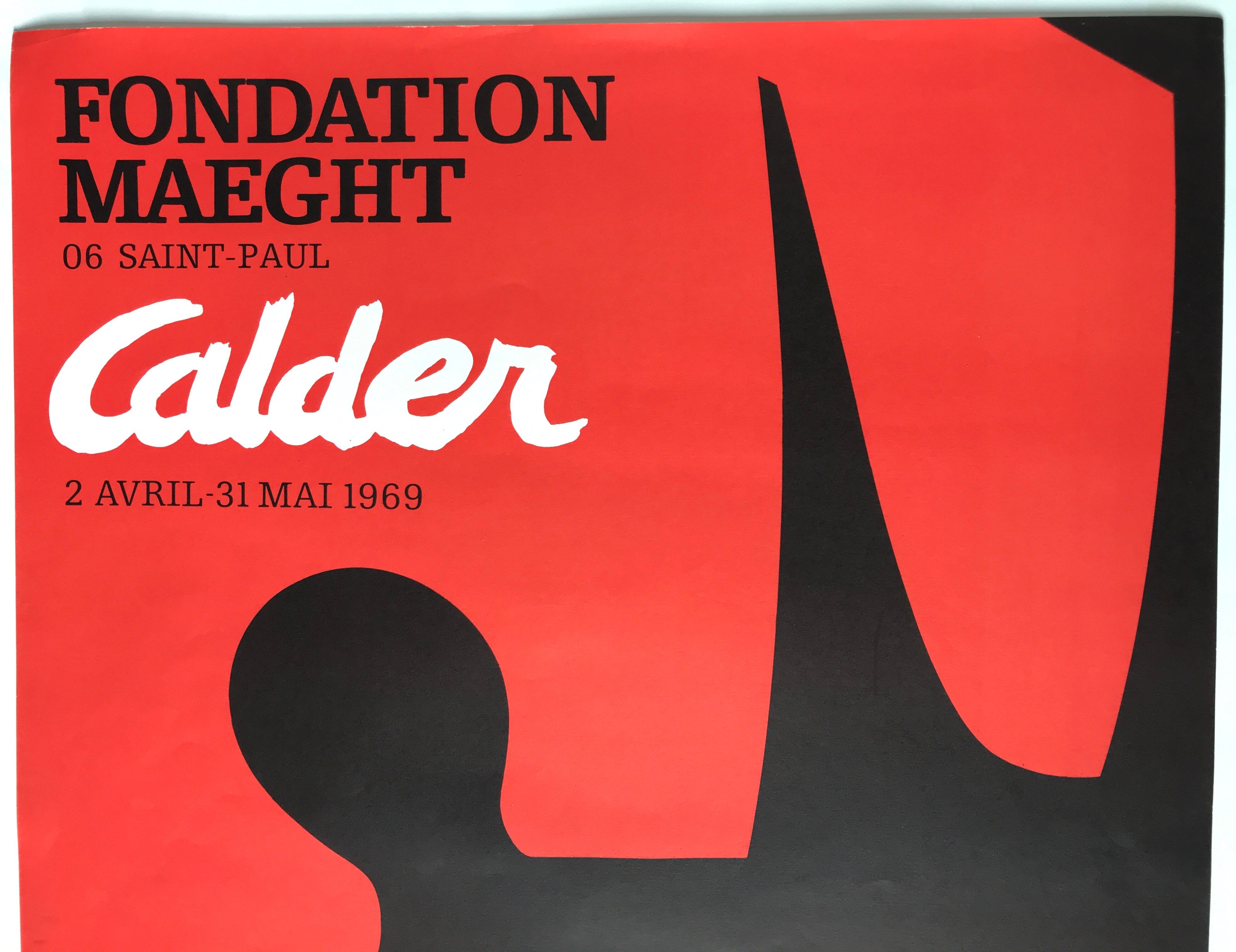 Alexander calder, maeght foundation, 1969. exhibition poster printed in lithography