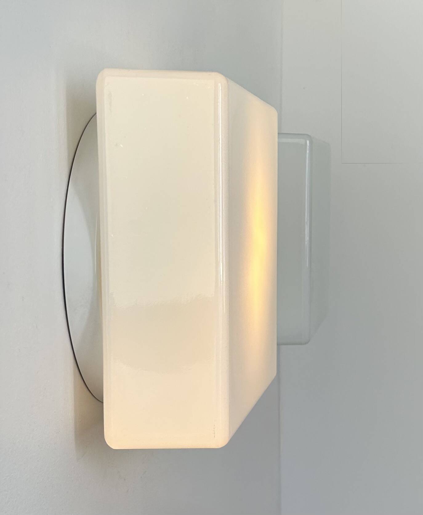 Pair of vintage Lita opaline wall lights, France 1970s