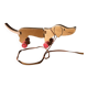 Jouet chien à tirer en bois