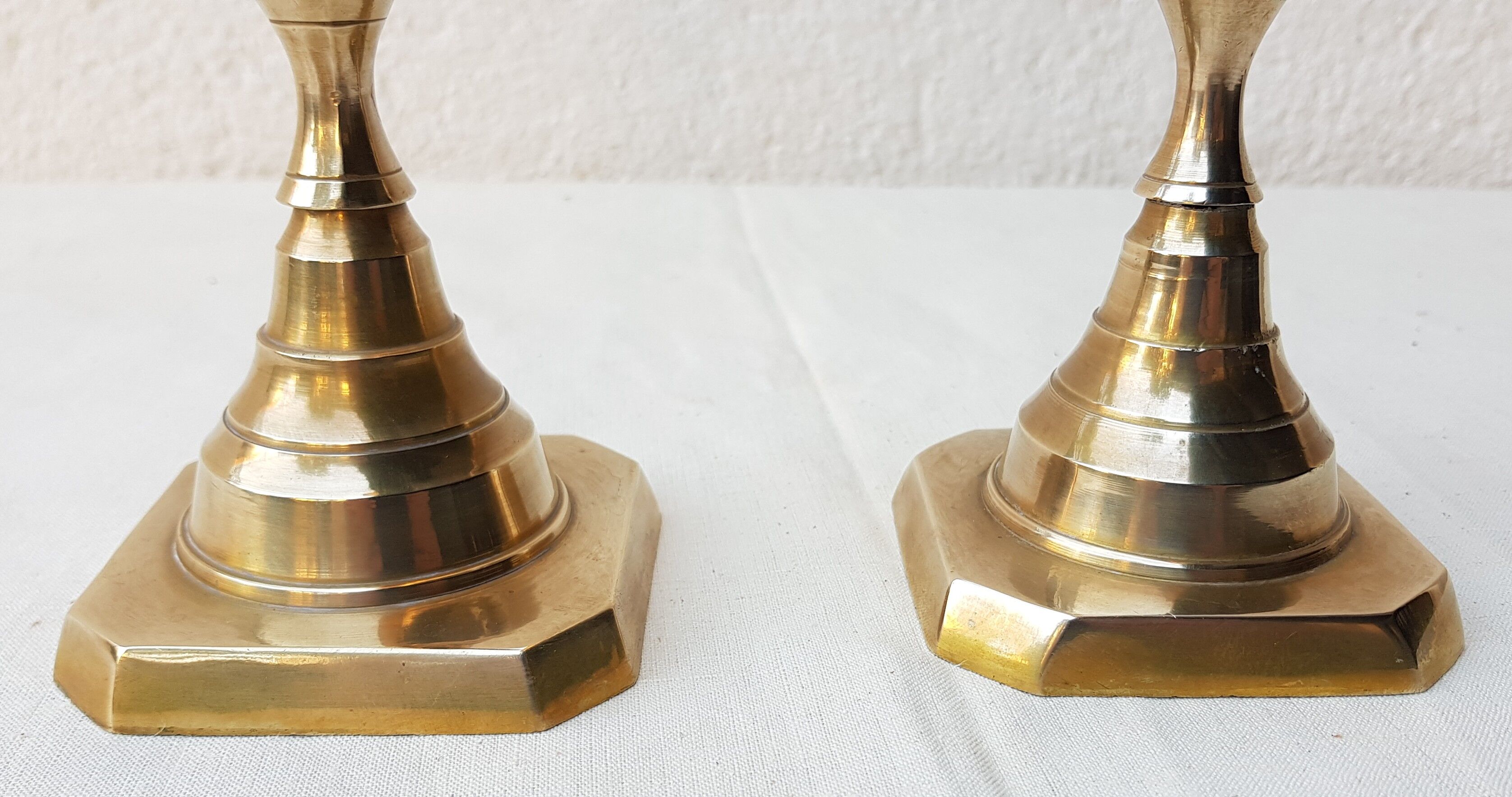 Brass candlestick duo