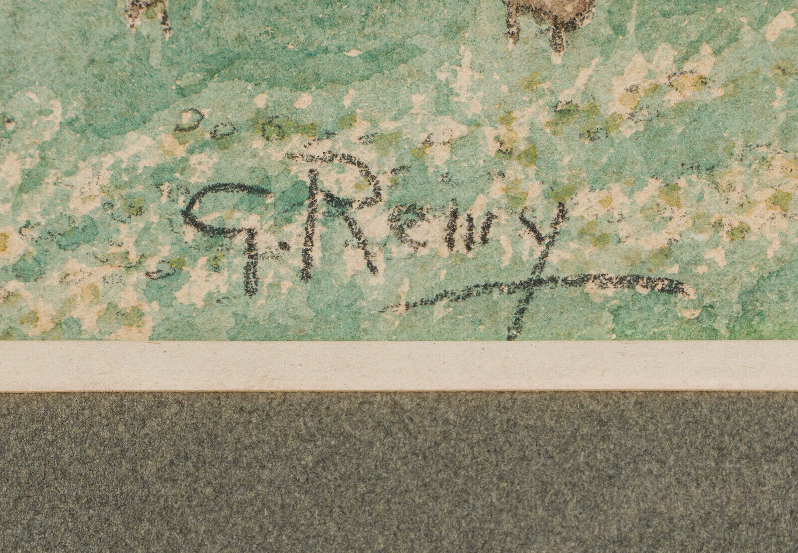 Watercolor on paper by G. Rémy farm house Serres Gaston Farot 1931