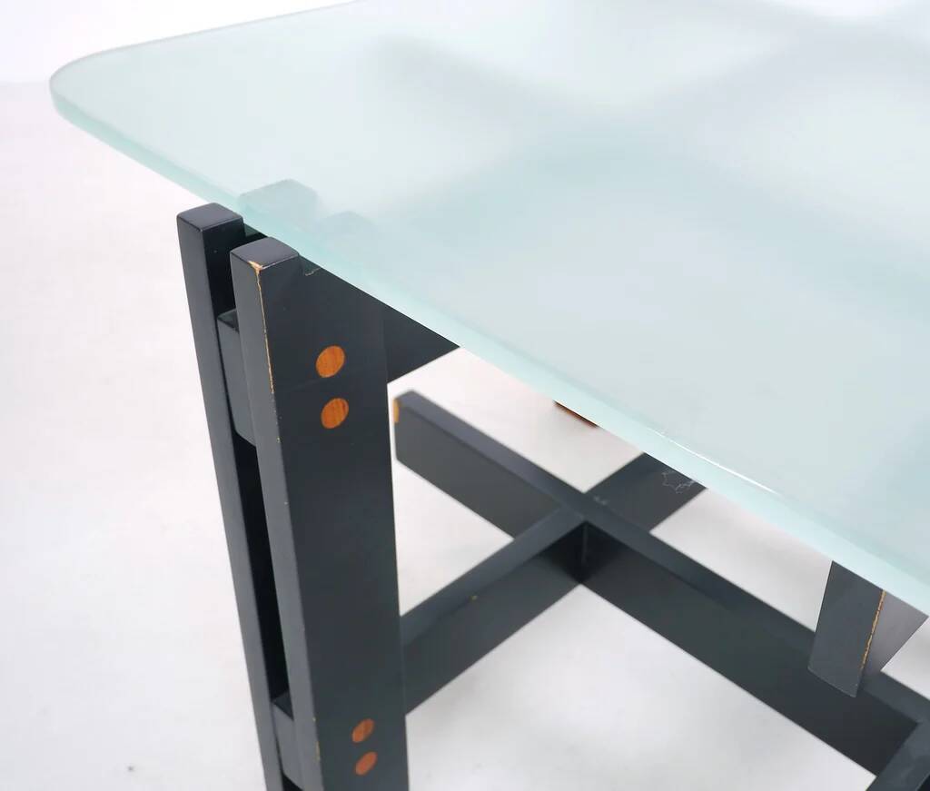 Wood and glass coffee table, Italy, c.1960