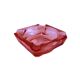 Red/salmon glass ashtray HSG Ząbkowice, Poland 1970s