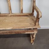 Patinated church pew