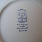 Lot de 11 anciennes assiettes creuses GIEN modèle Nairobi 20 cm