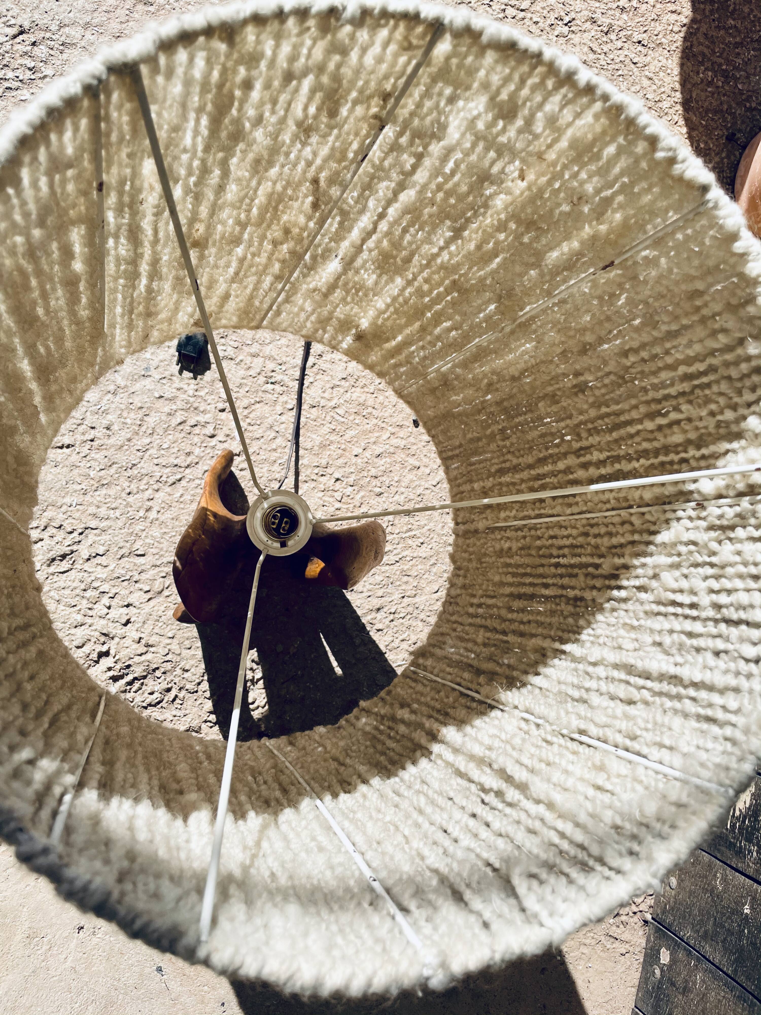 Artisanal brutalist lamp 70's