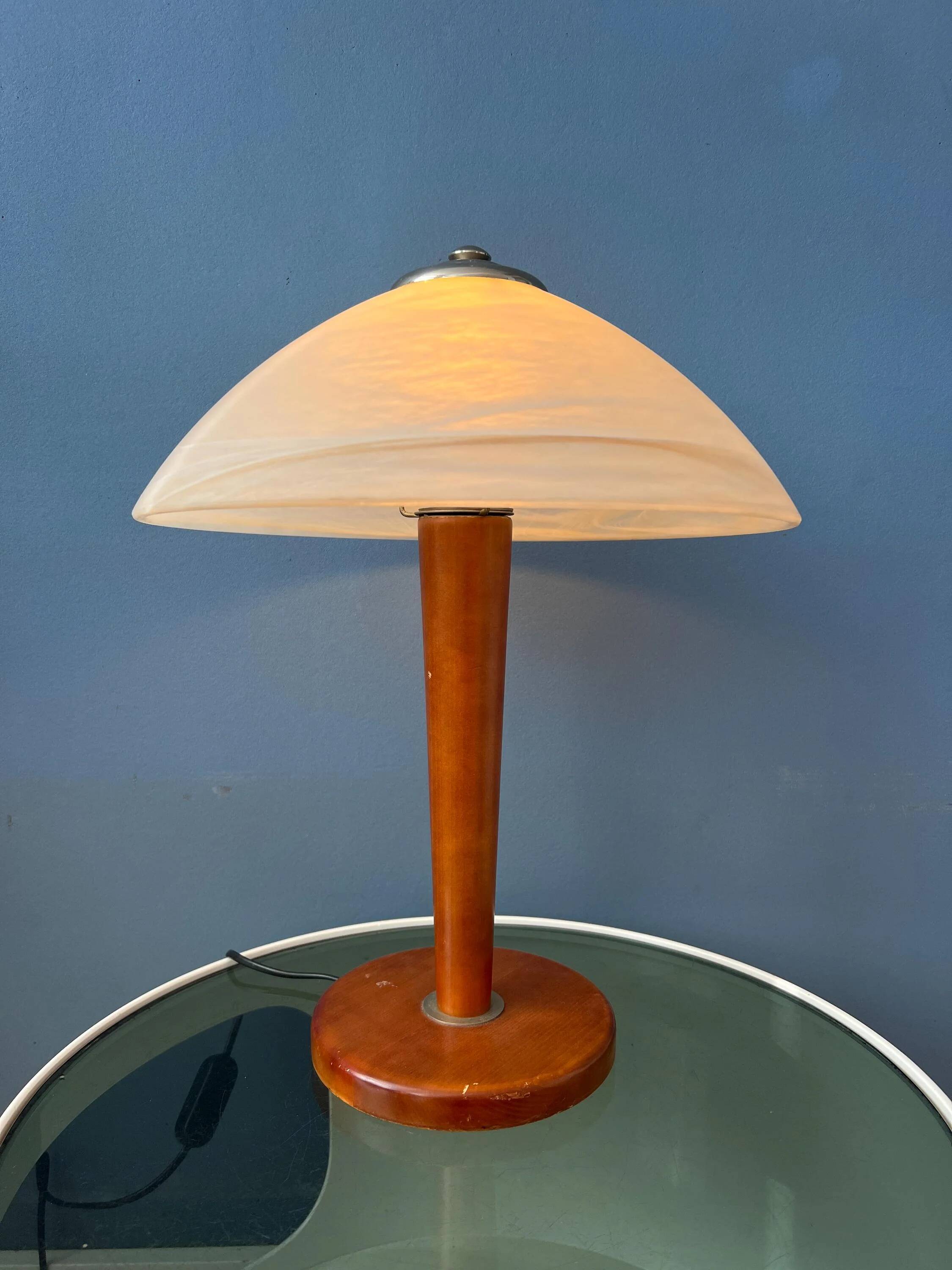 Lampe de table champignon post-moderne - lampe de table en verre Art nouveau