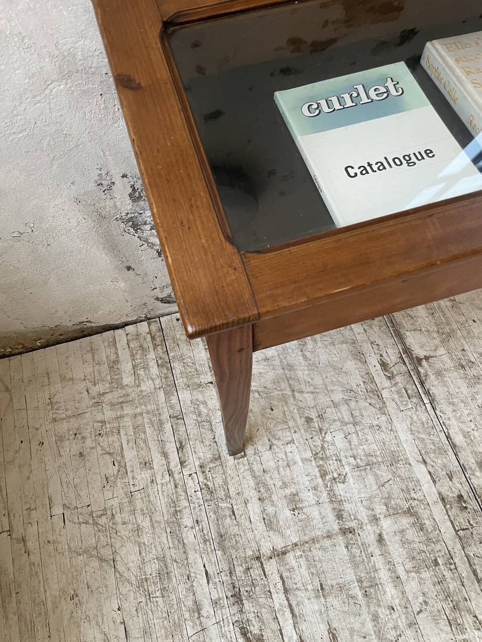 50s display cabinet side table